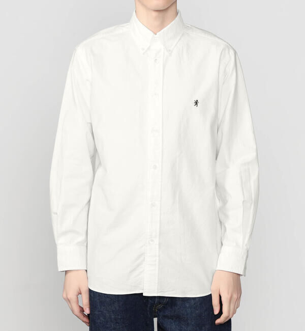 GYMPHLEX「Gymphlex | オックスフォード 長袖ボタンダウンシャツ SOLID MEN」|シャツ・ブラウス|