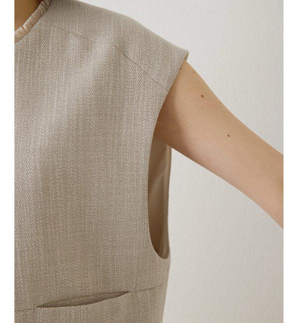 THE PAUSE「【THE PAUSE】ツイードショートジレ」|ベスト・ジレ|