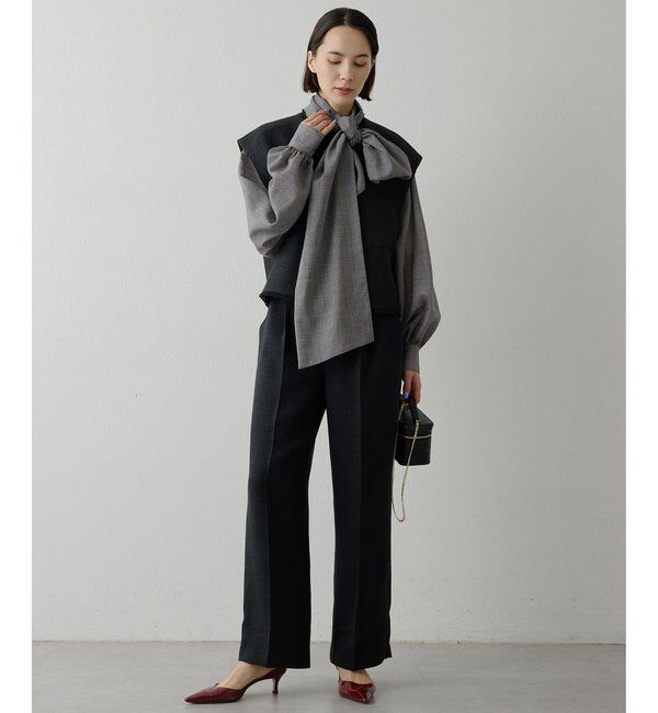 THE PAUSE「【THE PAUSE】ツイードショートジレ」|ベスト・ジレ|