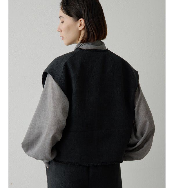 THE PAUSE「【THE PAUSE】ツイードショートジレ」|ベスト・ジレ|