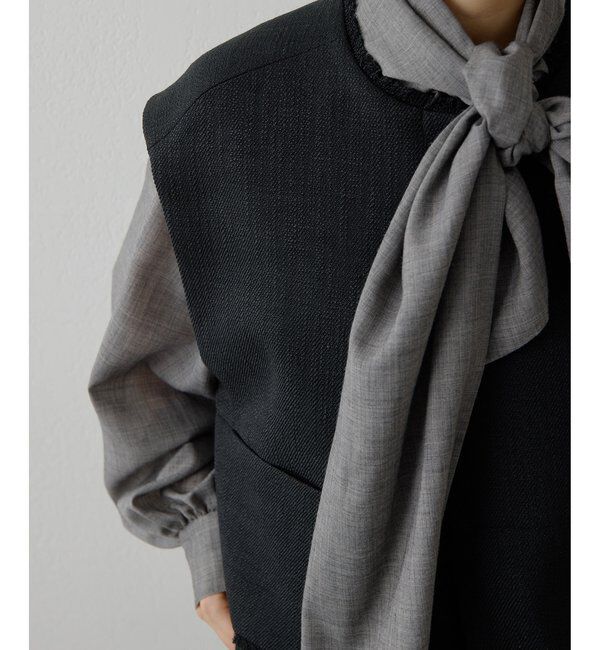 THE PAUSE「【THE PAUSE】ツイードショートジレ」|ベスト・ジレ|