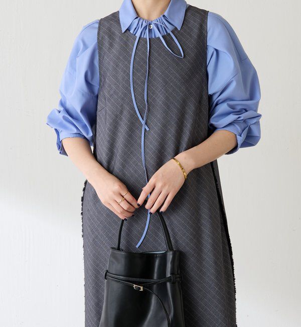  「バイアスストライプジャンパースカート」|ワンピース|