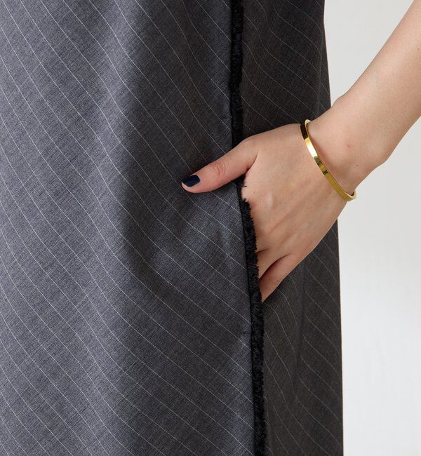  「バイアスストライプジャンパースカート」|ワンピース|