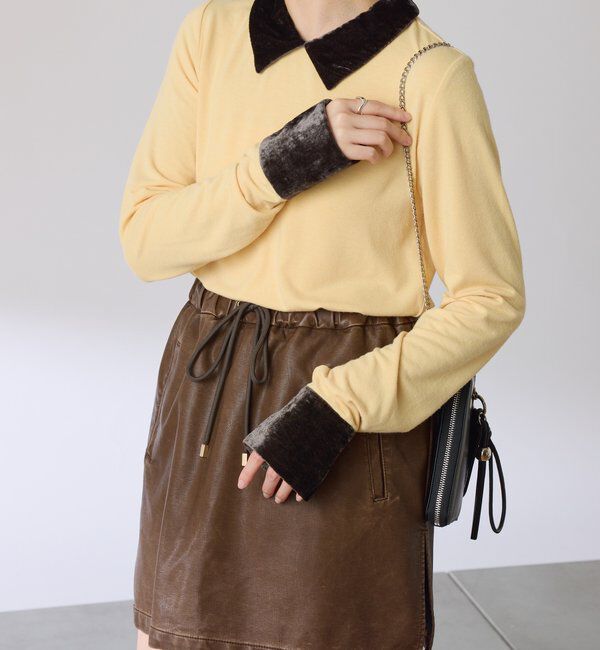  「ベロアドッキングカットソー」|Tシャツ・カットソー|