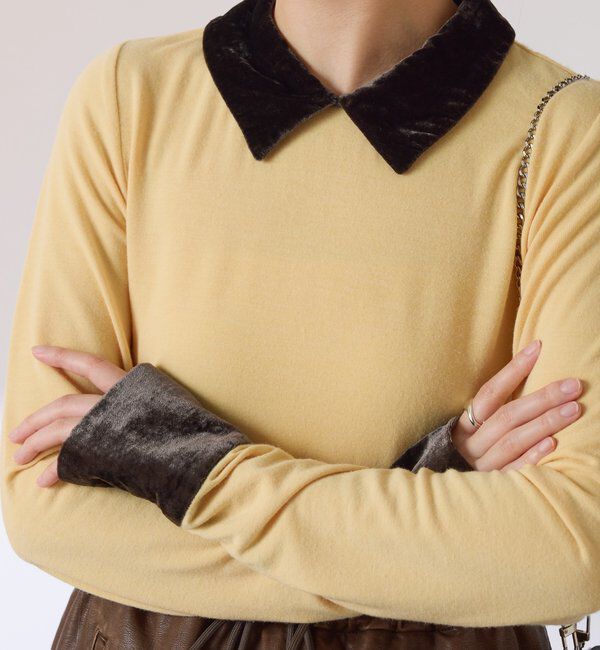  「ベロアドッキングカットソー」|Tシャツ・カットソー|