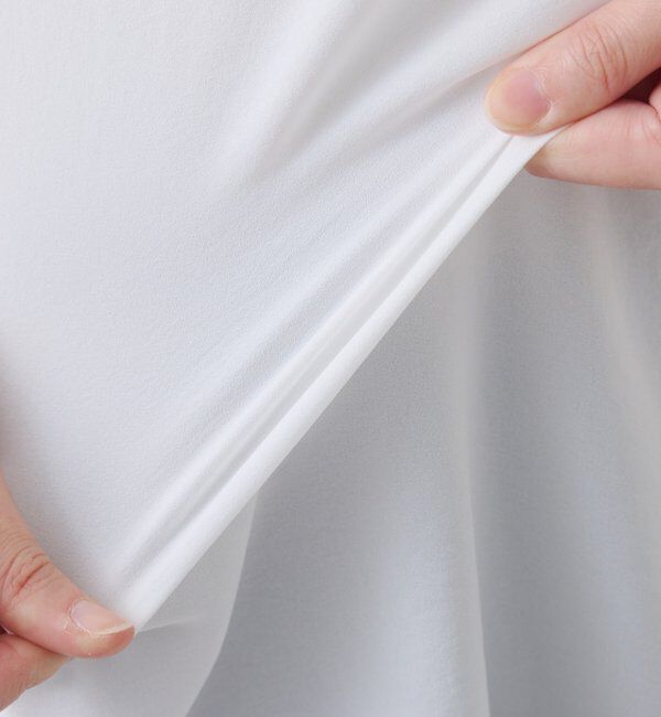  「スクエアネックジョーゼットロゴロンT」|Tシャツ・カットソー|