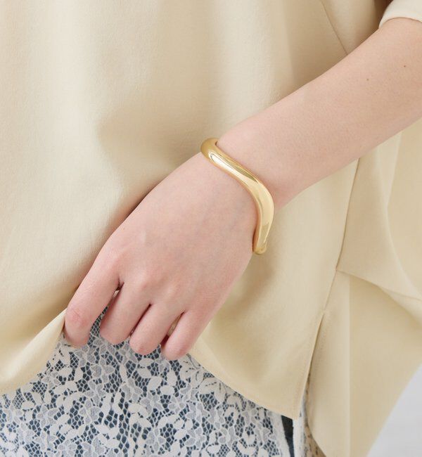  「【PAPILLONNER/パピヨネ】ニュアンスカーブラインブレスレット」|リング|ゴールド