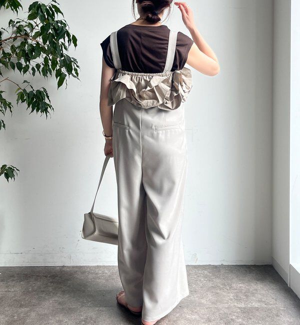  「【WEB限定】フリル付キャミサロペット」|ワンピース|