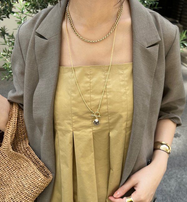  「コインネジリチェーンネックレス」|ネックレス|ゴールド