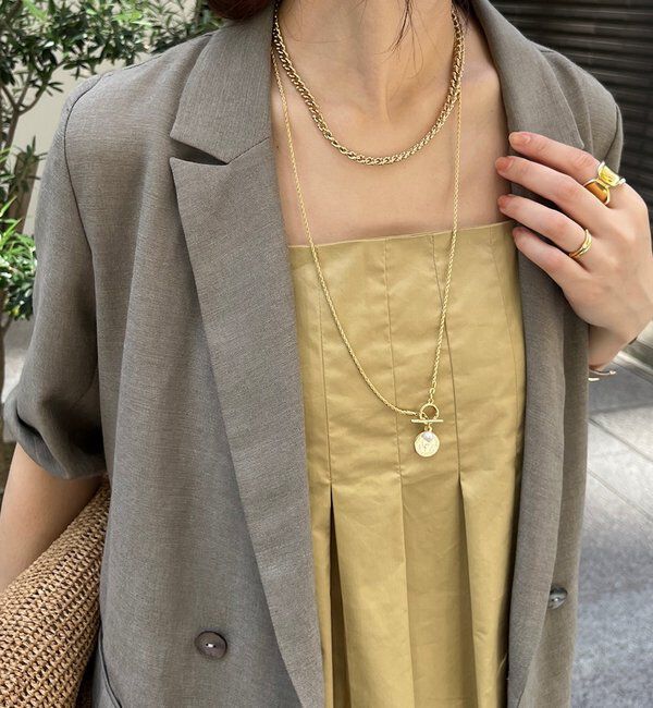  「コインネジリチェーンネックレス」|ネックレス|