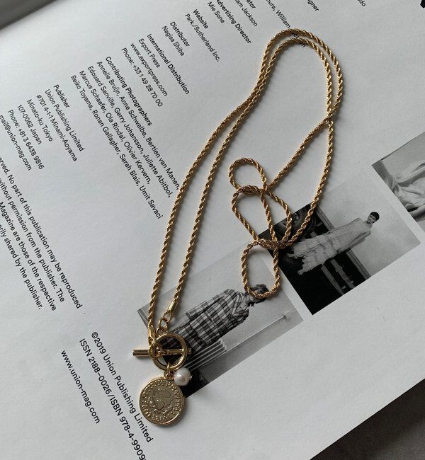  「コインネジリチェーンネックレス」|ネックレス|