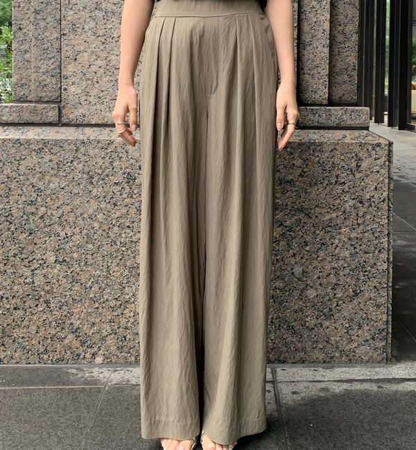  「シャンブレータックワイドパンツ」|チノ|