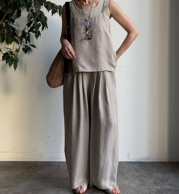  「【セットアップ対応】キュプラレーヨンキャミ」|シャツ・ブラウス|