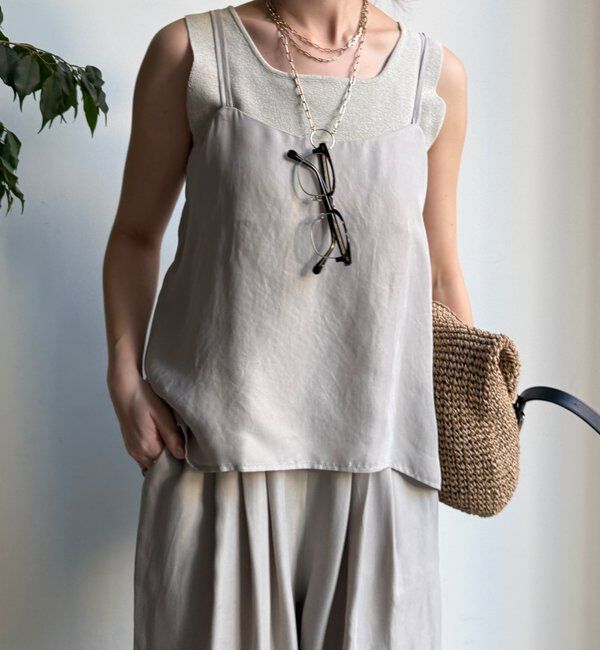  「【セットアップ対応】キュプラレーヨンキャミ」|シャツ・ブラウス|