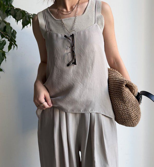  「【セットアップ対応】キュプラレーヨンキャミ」|シャツ・ブラウス|