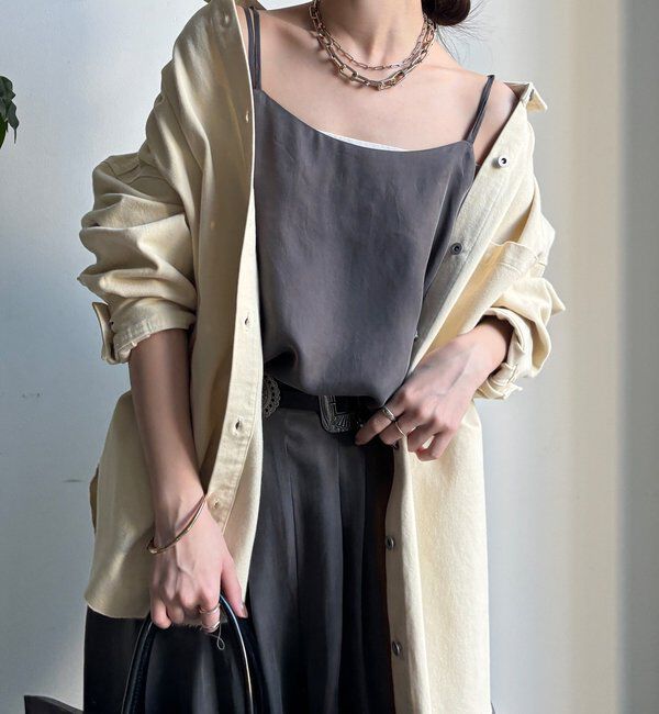  「【セットアップ対応】キュプラレーヨンキャミ」|シャツ・ブラウス|