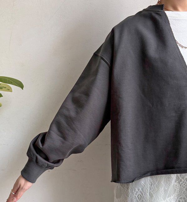  「【WEB限定】Vネック裏毛&times;レースロンTEEセット」|Tシャツ・カットソー|