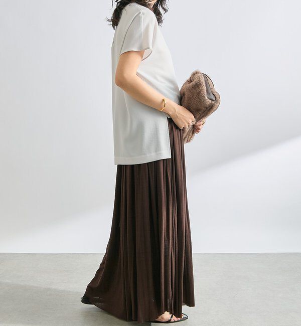  「【上品な印象に】シアーフライスギャザースカート」|スカート|