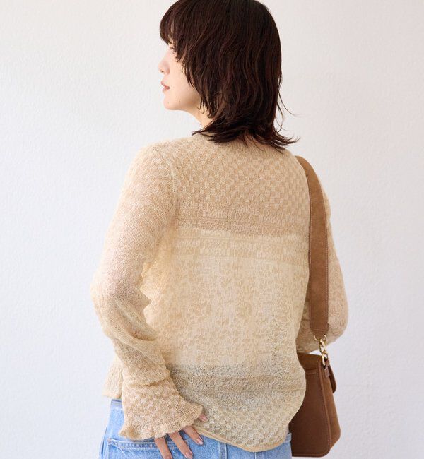  「【a Nice （ア ・ニース）】モヘヤジャカードニット」|ニット・セーター|