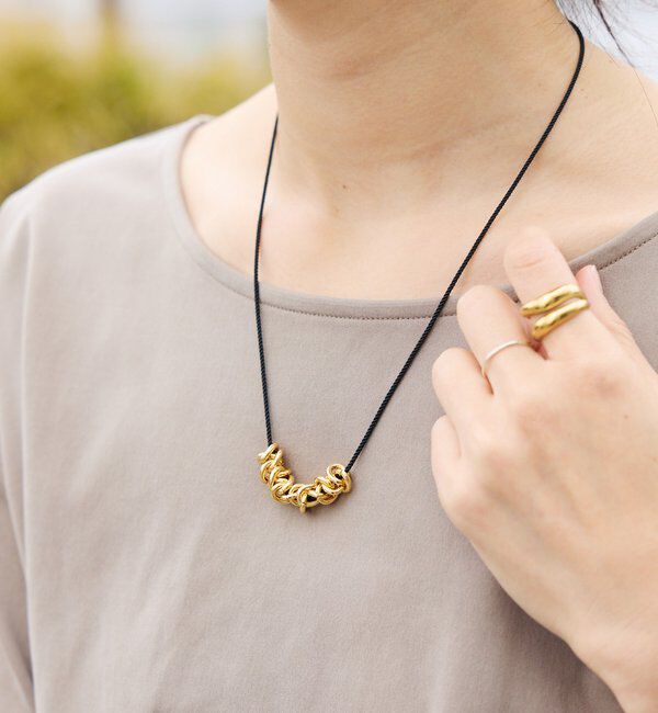  「【アレンジ自在】コード&times;チェーンスライドネックレス」|ネックレス|