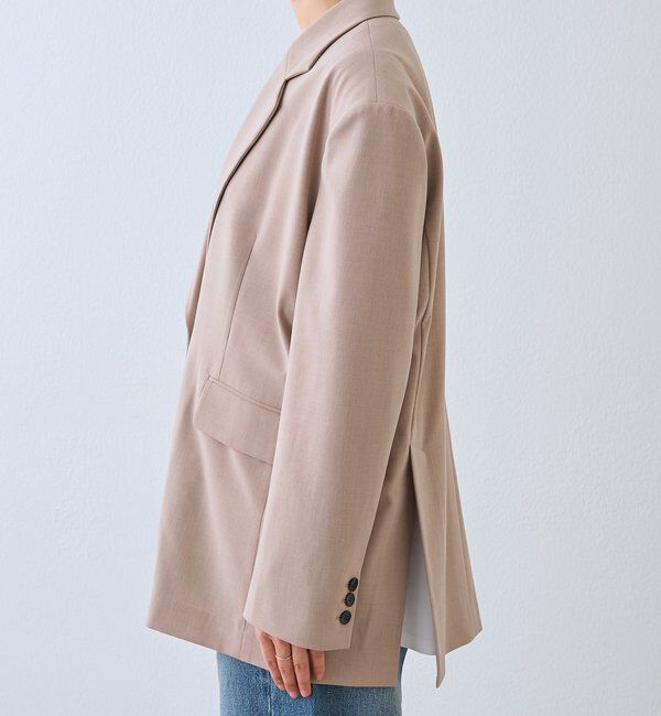  「予約【こなれ感抜群/接触冷感機能付き】ワイドショルダージャケット」|テーラードジャケット|