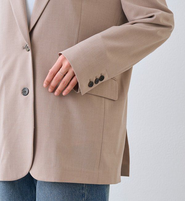  「予約【こなれ感抜群/接触冷感機能付き】ワイドショルダージャケット」|テーラードジャケット|