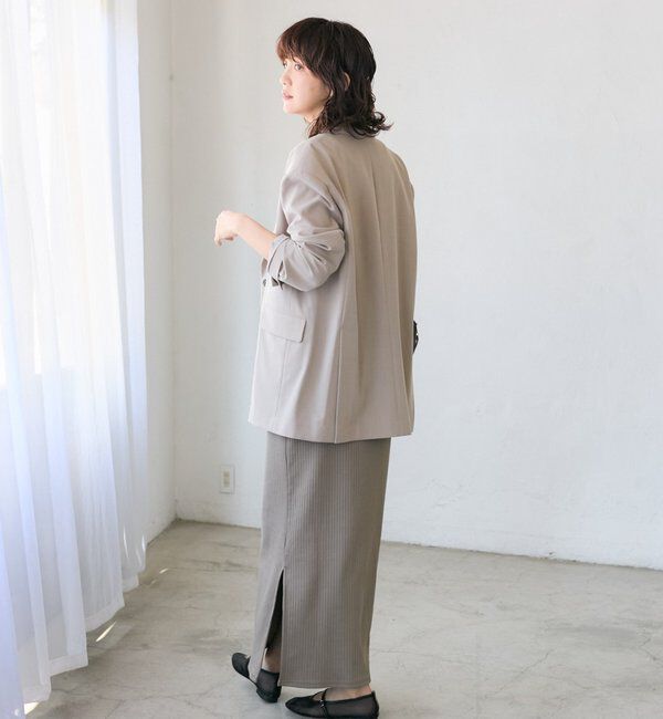  「予約【こなれ感抜群/接触冷感機能付き】ワイドショルダージャケット」|テーラードジャケット|