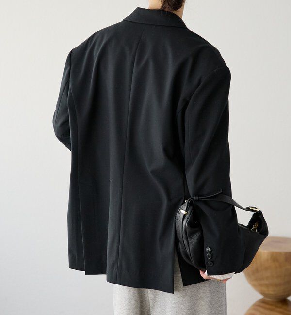 「予約【こなれ感抜群/接触冷感機能付き】ワイドショルダージャケット」|テーラードジャケット|