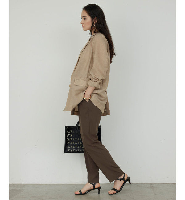  「【-3kg見えパンツ】【リニューアル！】ジャージーテーパードパンツ」|チノ|