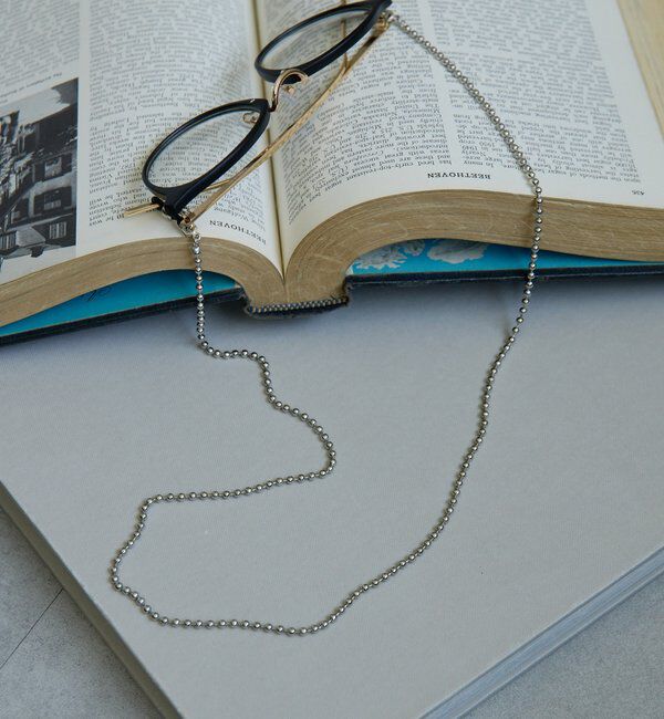  「グラスボールチェーンネックレス」|リング|シルバー