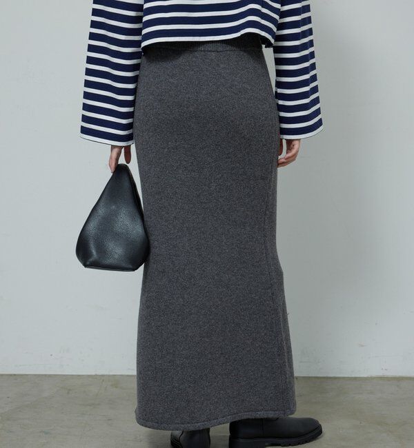 「【セットアップ対応】【手洗い可】メリノウールニットスカート」|スカート|