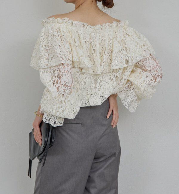  「オフショルレースブラウス」|シャツ・ブラウス|