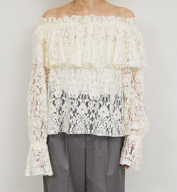  「オフショルレースブラウス」|シャツ・ブラウス|