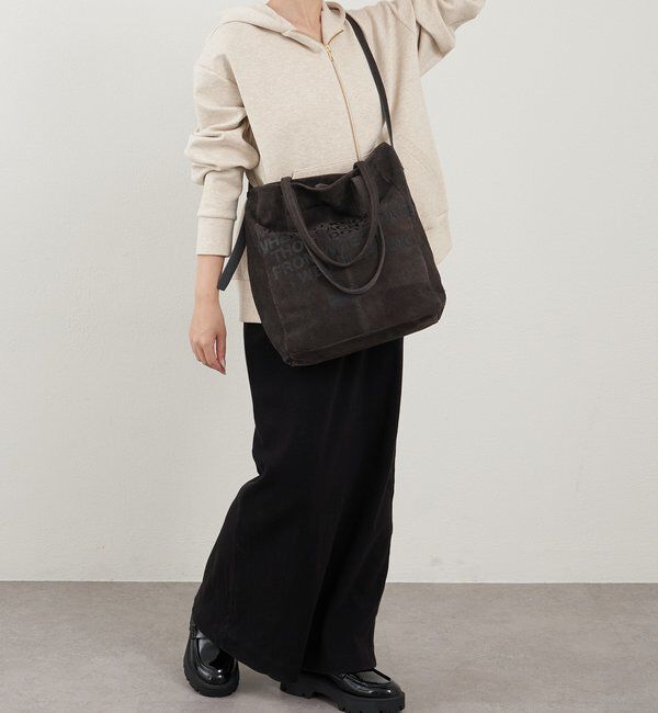  「ステンシルデザインスエード2WAYトートバッグ」|トートバッグ|