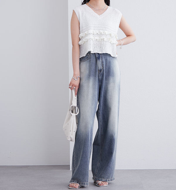  「フリルニットベスト」|ニット・セーター|