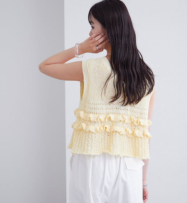  「フリルニットベスト」|ニット・セーター|