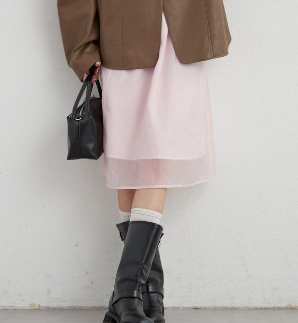  「シアーミドルスカート」|スカート|ピンク