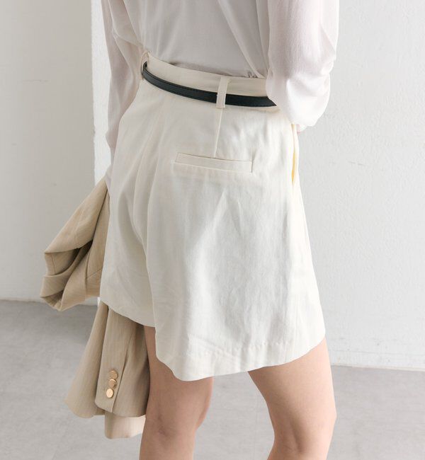  「ベルト付きタックキュロット」|キュロット|
