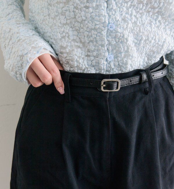  「ベルト付きタックキュロット」|キュロット|