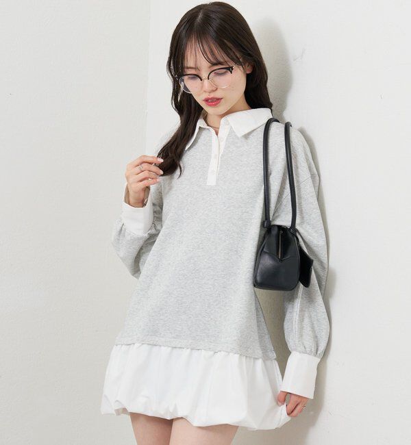  「バルーン切り替えミニワンピース」|ワンピース|