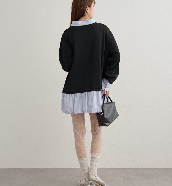  「バルーン切り替えミニワンピース」|ワンピース|