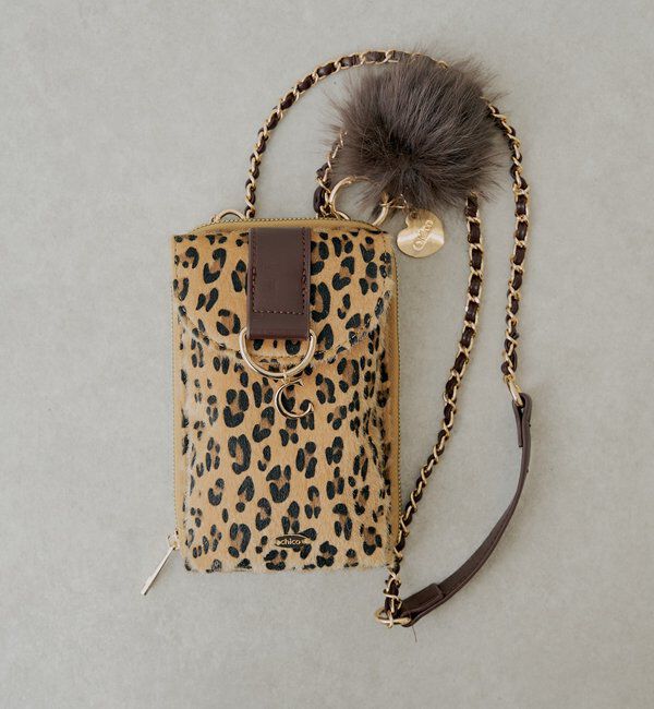  「ファーチャーム付きキルティングスマホポーチ」|その他|ベージュその他2