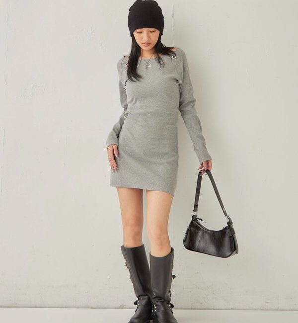  「アイレットリブワンピース」|ワンピース|