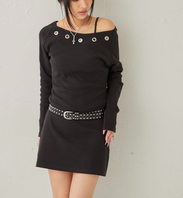  「アイレットリブワンピース」|ワンピース|