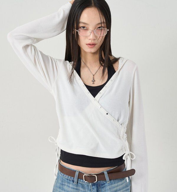  「スクエアフルリムメガネ」|ピアス|