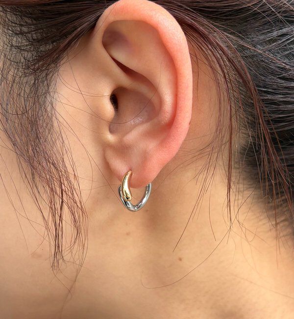  「〈GOLDY/ゴールディ〉コンビワンタッチフープピアス」|リング|