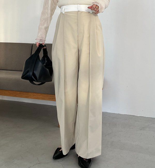  「〈C.L〉バイカラーウエストパンツ」|チノ|