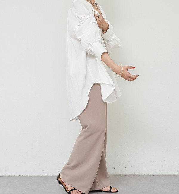  「ダブルクロスワイドパンツ」|チノ|