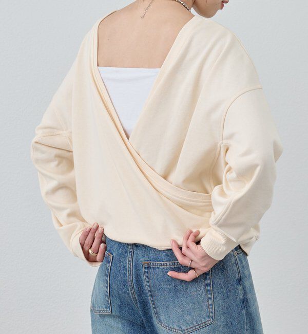  「カシュクールスウェット」|Tシャツ・カットソー|アイボリー