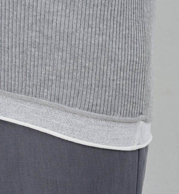  「【26SS予約】ヘンリーネックレイヤードニット」|ニット・セーター|